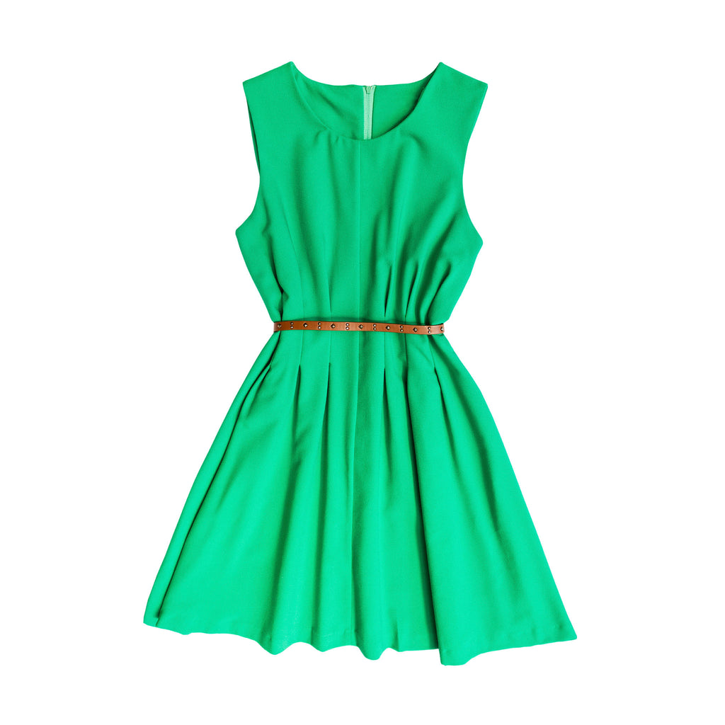 Green Dress With Belt