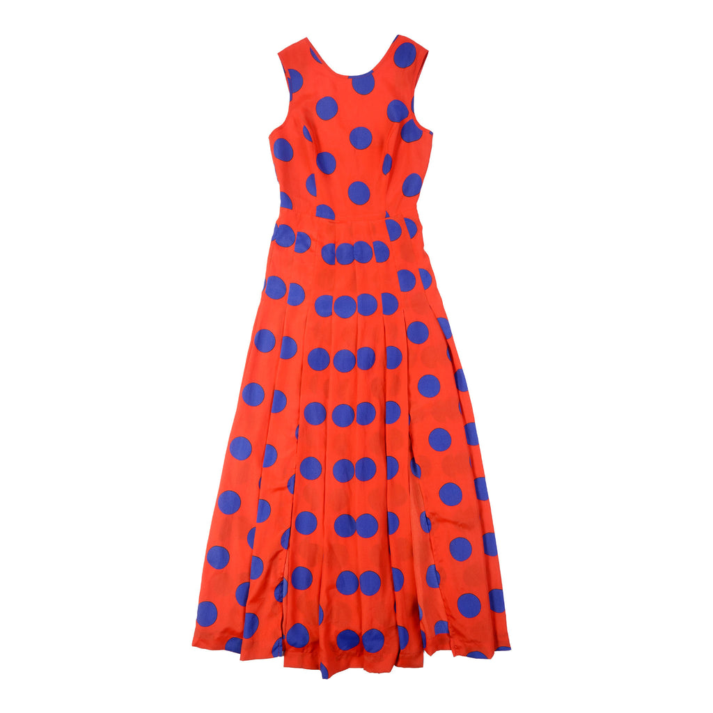 Red Dress With Blue Polka Dots