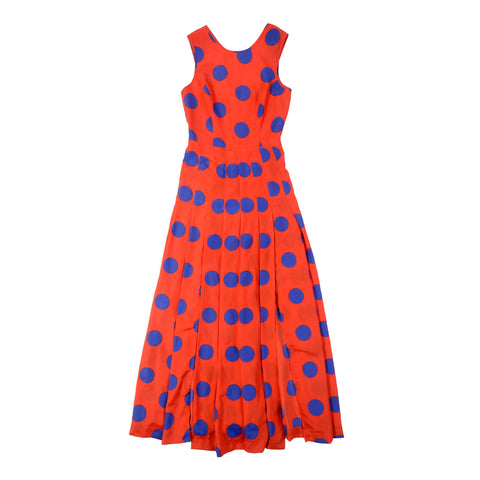 Red Dress With Blue Polka Dots